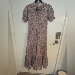 Red dress boutique style aura long dress size small